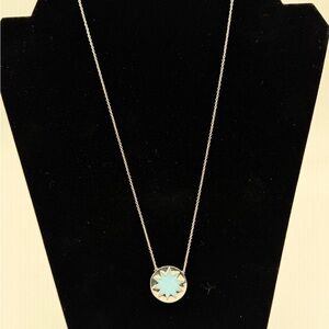Silver Necklace with Blue Star Pendant